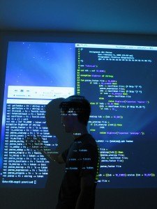Code on wall