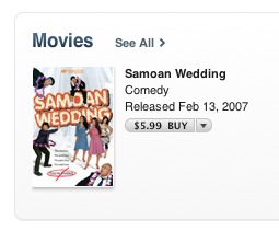 Samoan Wedding United States iTunes Store