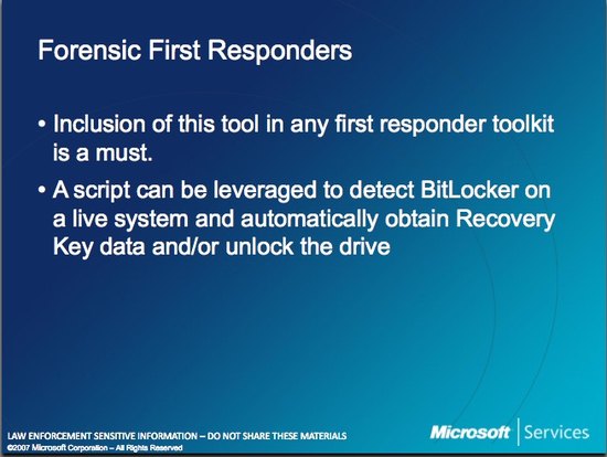 Microsoft Law Enforcement Forensic First Responders